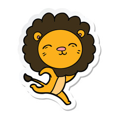 sticker of a cartoon lion