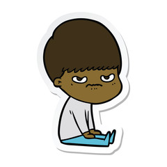 sticker of a cartoon boy