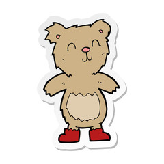 sticker of a cartoon teddy bear