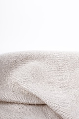 Fototapeta na wymiar grey cotton fabric with white background