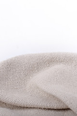 Fototapeta na wymiar grey cotton fabric with white background
