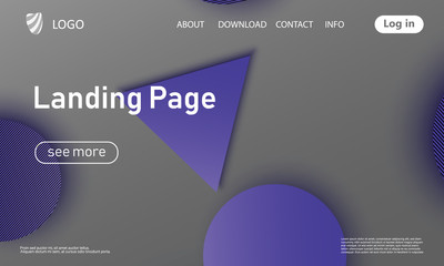 Website landing page. Material design.