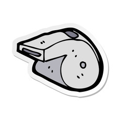 sticker of a cartoon whistle