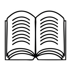 line drawing cartoon open book