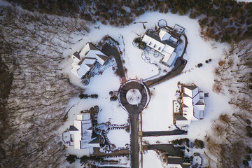 Aerial Landscape of Snow in Plainsboro New Jersey