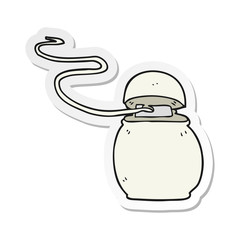 sticker of a cartoon dental floss