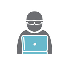 Device attack icon on background for graphic and web design. Simple vector sign. Internet concept symbol for website button or mobile app.