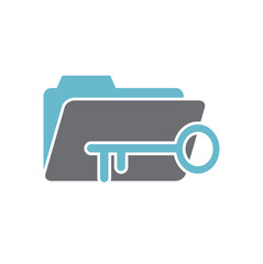 Data security icon on background for graphic and web design. Simple vector sign. Internet concept symbol for website button or mobile app.