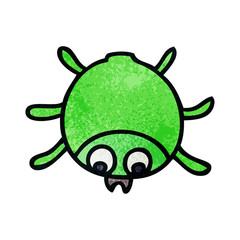 quirky hand drawn cartoon beetle