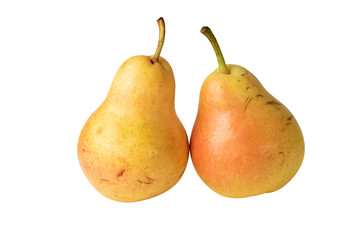 Pear Two Ripe Pears White Clipping Path Included