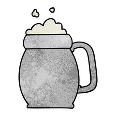 quirky hand drawn cartoon pint of beer