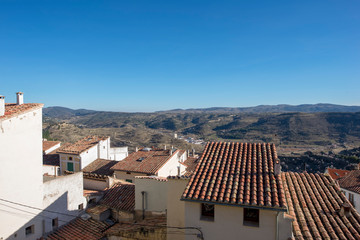 Fototapeta premium Viewpoint to the town of Morella in the maestrazgo