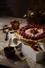 Yummy crust raspberry pie