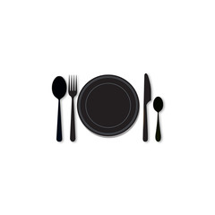 food eating photo with plate,fork,spoon