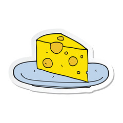 sticker of a cartoon cheese