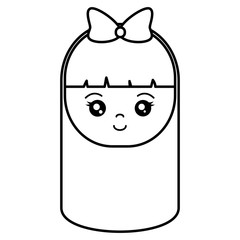 cute and little girl head