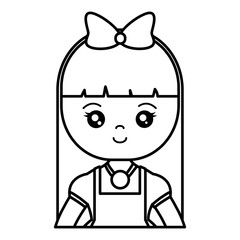 cute and little girl character