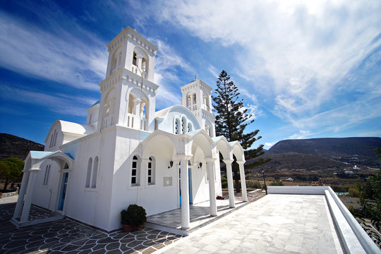 Typical church that meets around the island of Paros