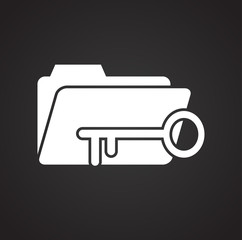 Data security icon on background for graphic and web design. Simple vector sign. Internet concept symbol for website button or mobile app.