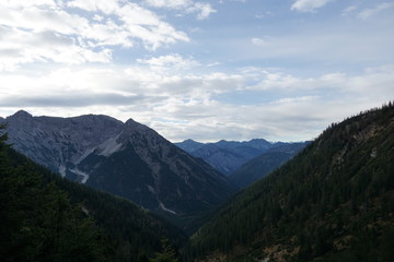 Fototapeta premium Mountain view, hiking, hochplatte, Germany, alps