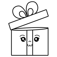 gift box present kawaii character