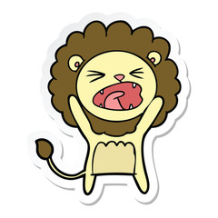 sticker of a cartoon lion