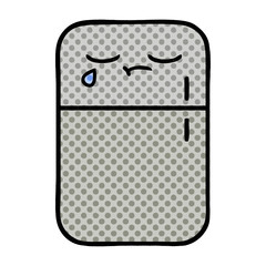 comic book style cartoon fridge freezer