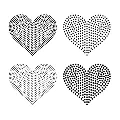 6 inch wide heart-shaped blackline for rhinestones or studs.