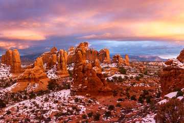Sunset in Arches NP