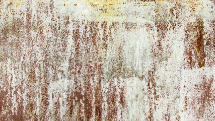Metal surface covered with  old paint