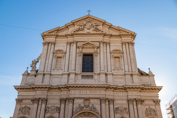 View at Sant'Andrea della Valle church in Rome, Italy