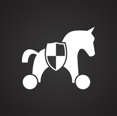 Virus attack icon on background for graphic and web design. Simple vector sign. Internet concept symbol for website button or mobile app.