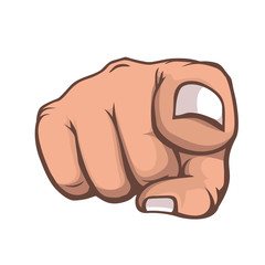 Pointing hand Front