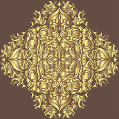 Vector Image ornament pattern.Can be used for designer wallpapers, for textile,  packaging, printing or any desired idea. Different elements of paisley.  Stylish ornamental pattern.