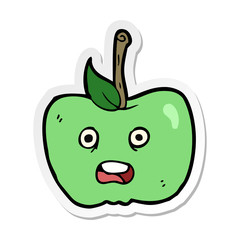 sticker of a cartoon apple