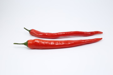 red hot pepper isolated on white background, chili pepper isolated on white background.