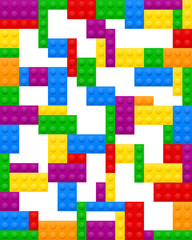 multicolor plastic constructor for children's educational games stock vector illustration