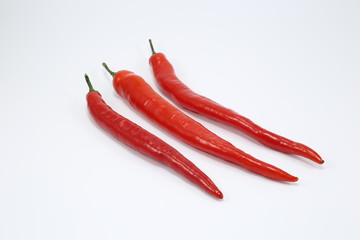 red hot pepper isolated on white background, chili pepper isolated on white background.