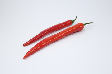 red hot pepper isolated on white background, chili pepper isolated on white background.