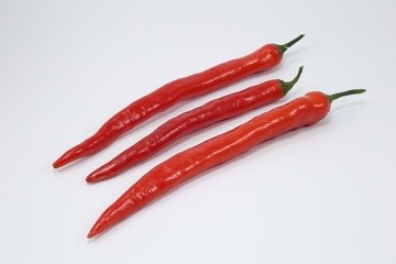 red hot pepper isolated on white background, chili pepper isolated on white background.