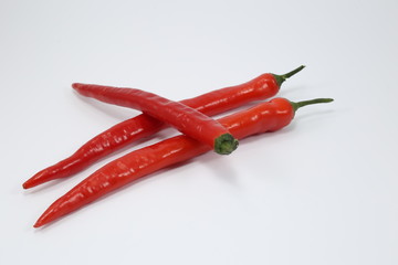 red hot pepper isolated on white background, chili pepper isolated on white background.