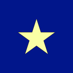 Star on the blue background
