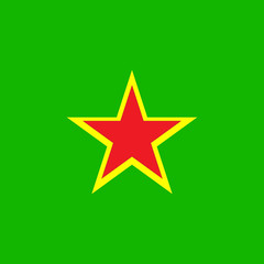 Obraz premium Star on the green background