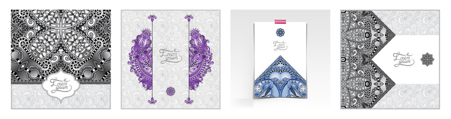 unusual floral ornamental template with place for your text