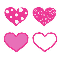 hearts set for the holiday. hearts set for design