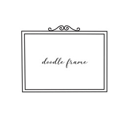 cute hand drawn doodle frame vector illustration.
