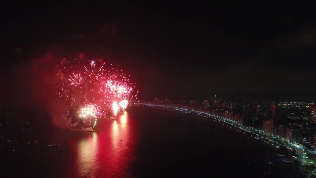 fireworks beach brazil