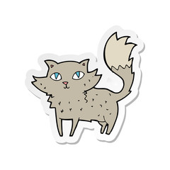 sticker of a cartoon cat