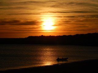 sunset over the sea