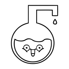 line drawing cartoon science bottle